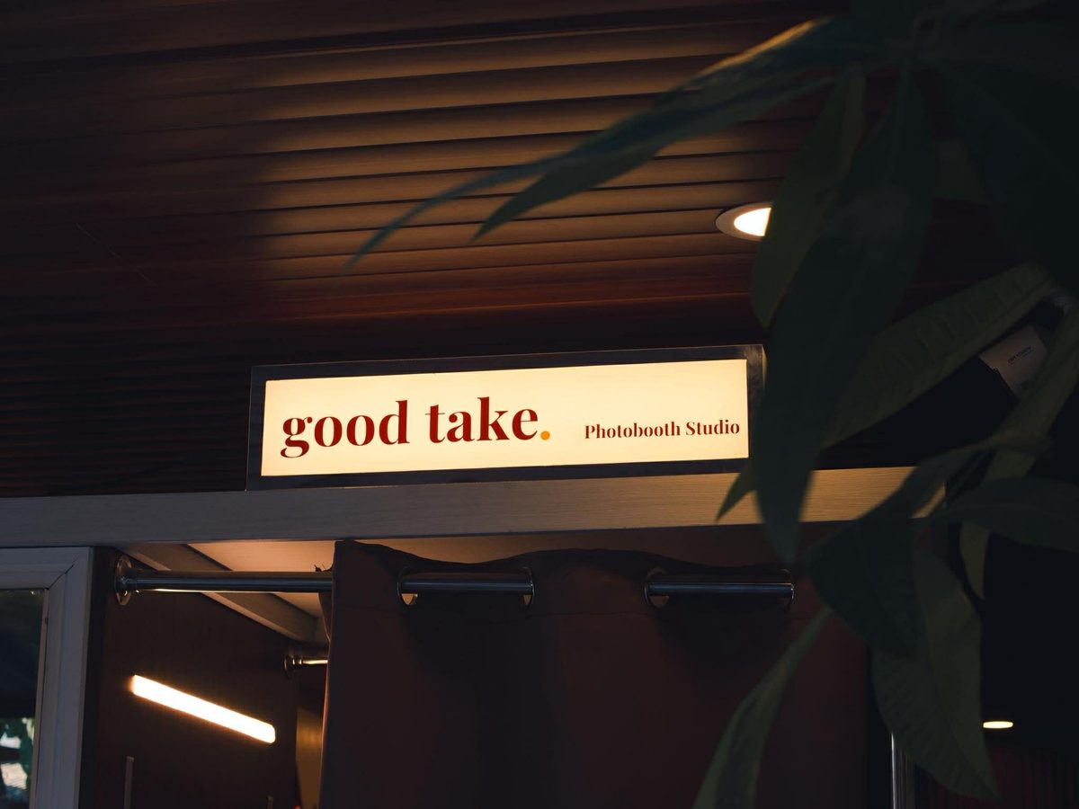 good take. photobooth setup at a bazaar event
